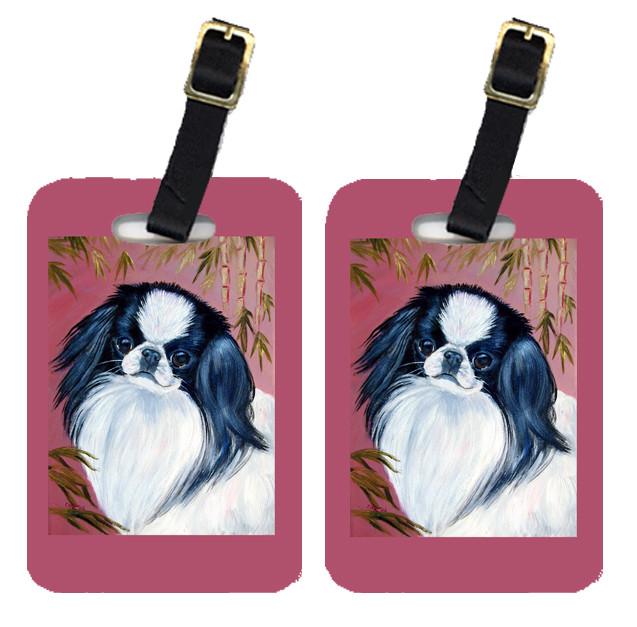 Pair of 2 Japanese Chin Luggage Tags by Caroline&#39;s Treasures