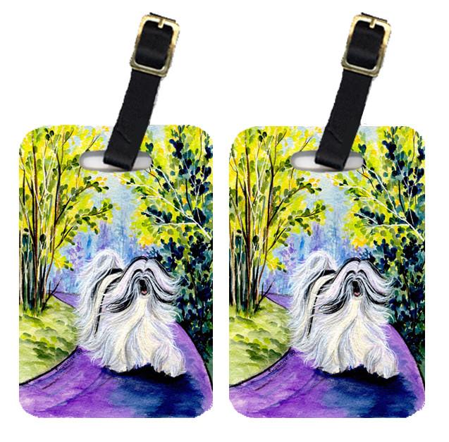 Pair of 2 Tibetan Terrier Luggage Tags by Caroline&#39;s Treasures