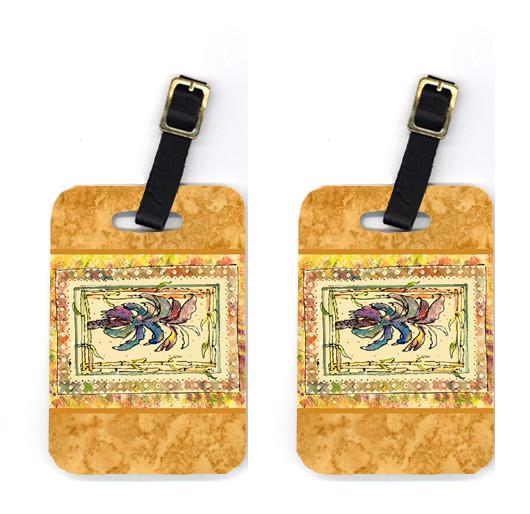 Pair of Palm Tree Luggage Tags by Caroline&#39;s Treasures