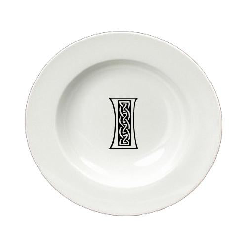 Letter I Initial Monogram Celtic Round Ceramic White Soup Bowl CJ1059-I-SBW-825 by Caroline's Treasures