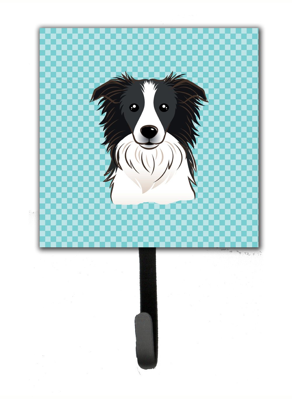 Checkerboard Blue Border Collie Leash or Key Holder BB1179SH4 by Caroline's Treasures