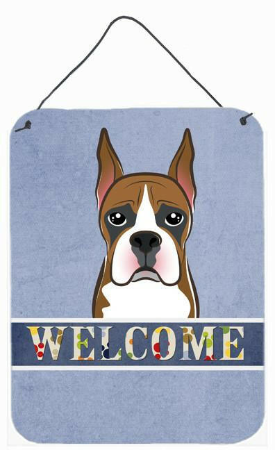 Boxer Welcome Wall or Door Hanging Prints BB1409DS1216 by Caroline's Treasures