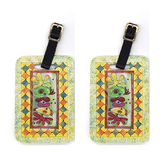 Pair of Kissing Fish Luggage Tags by Caroline's Treasures