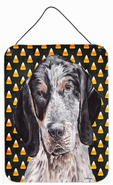 Blue Tick Coonhound Candy Corn Halloween Wall or Door Hanging Prints SC9649DS1216 by Caroline's Treasures