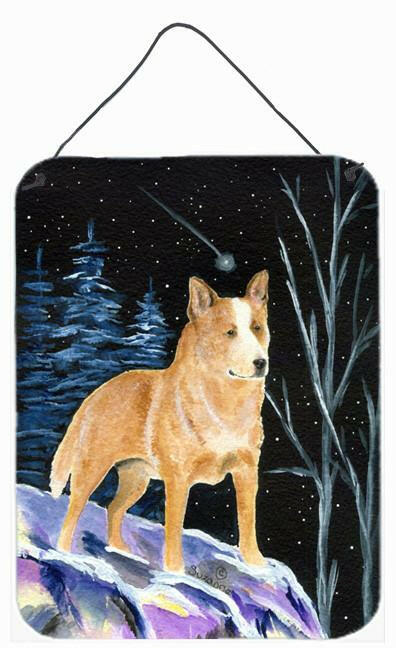 Starry Night Australian Cattle Dog Aluminium Metal Wall or Door Hanging Prints by Caroline's Treasures