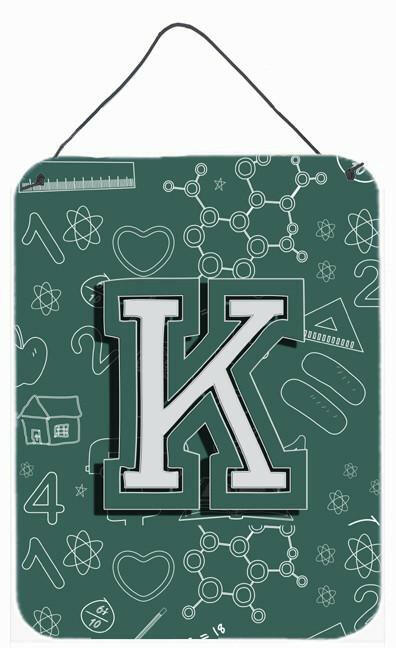 Letter K Back to School Initial Wall or Door Hanging Prints CJ2010-KDS1216 by Caroline's Treasures