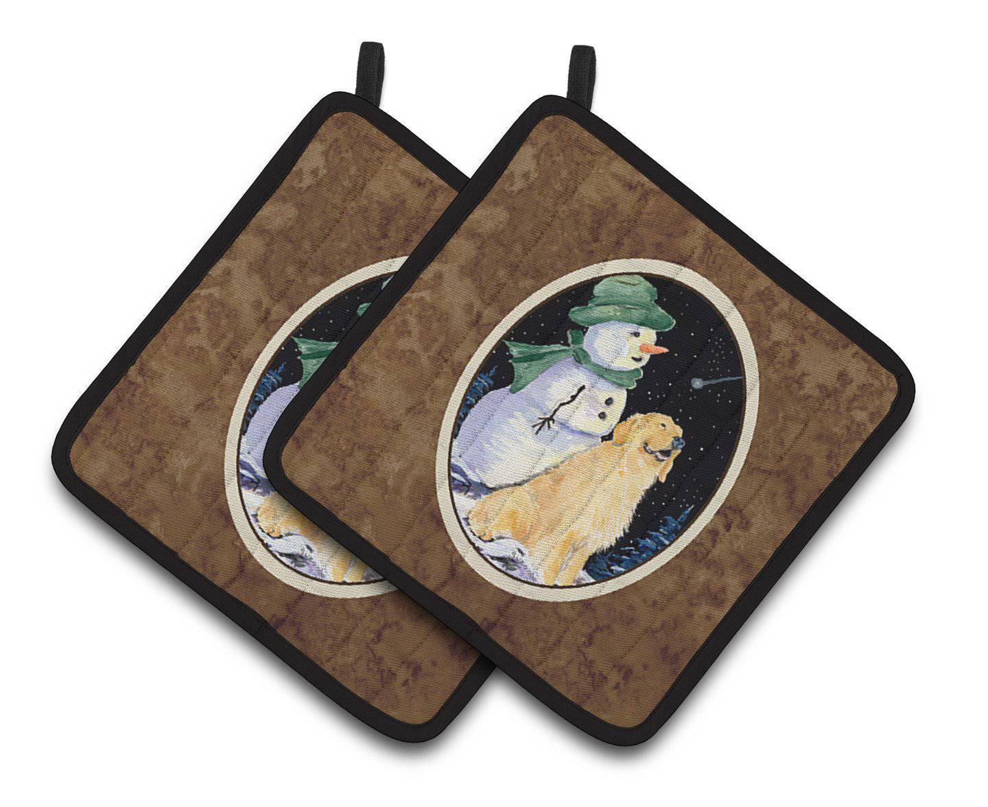 Golden Retriever Pair of Pot Holders SS8577PTHD - the-store.com