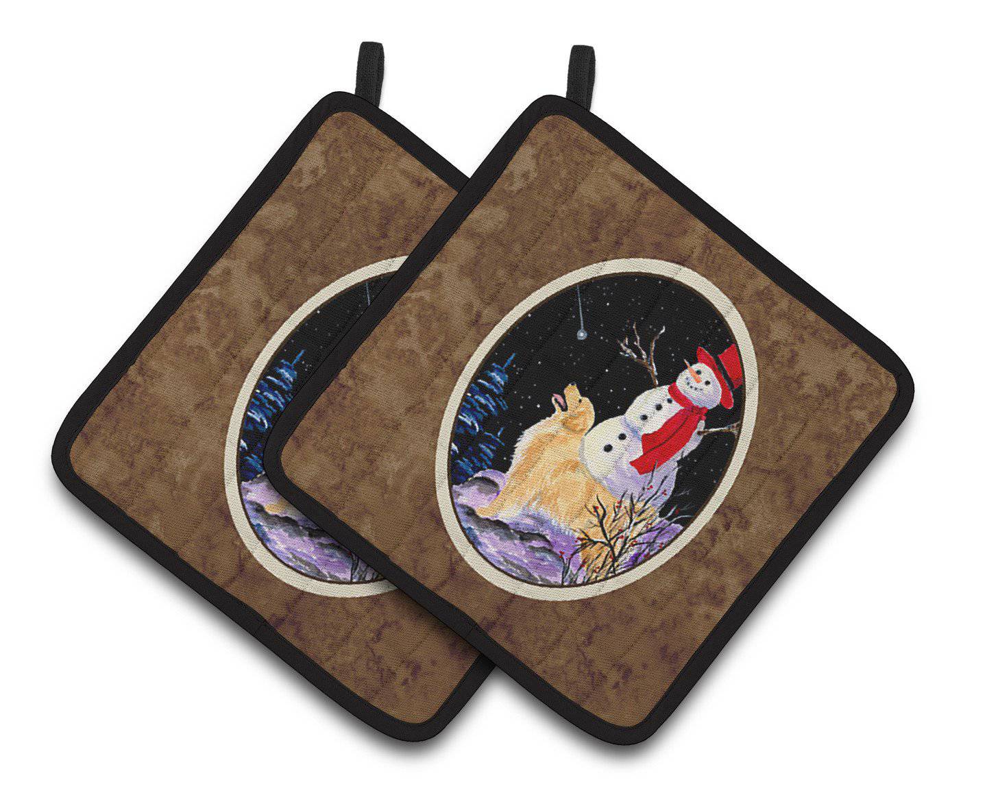 Golden Retriever Pair of Pot Holders SS8579PTHD - the-store.com