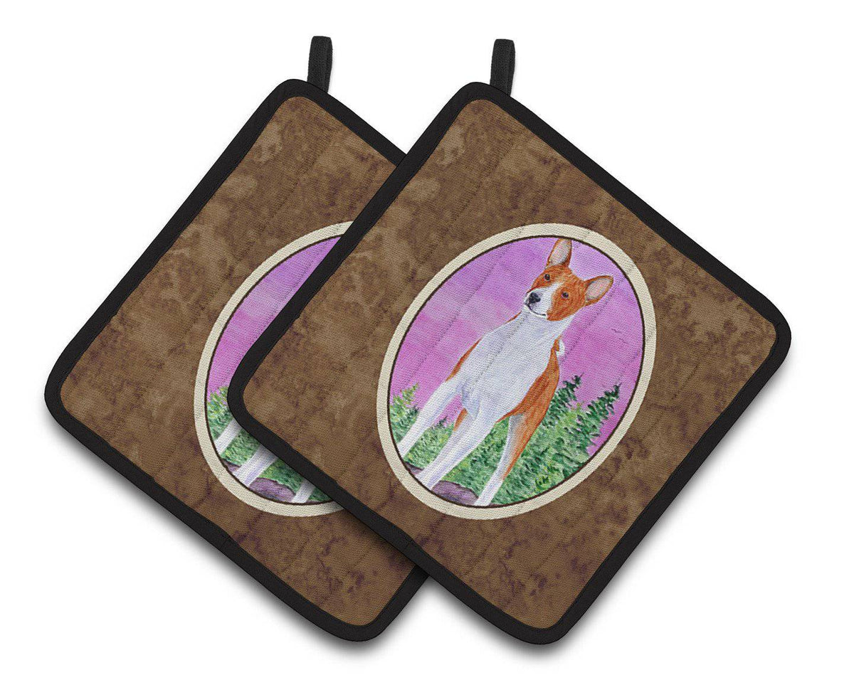 Basenji Pair of Pot Holders SS8611PTHD - the-store.com