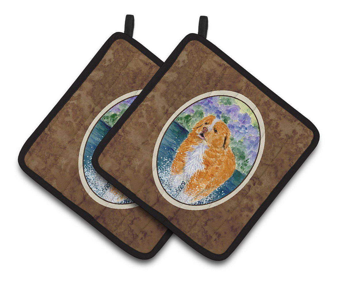 Nova Scotia Duck Toller Pair of Pot Holders SS8619PTHD - the-store.com