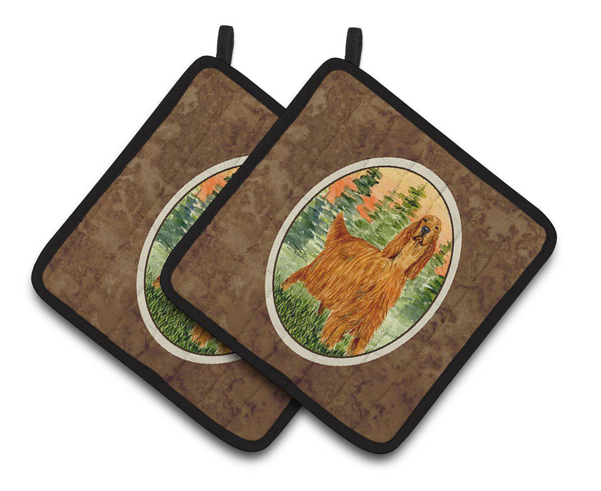 Irish Setter Pair of Pot Holders SS8625PTHD - the-store.com