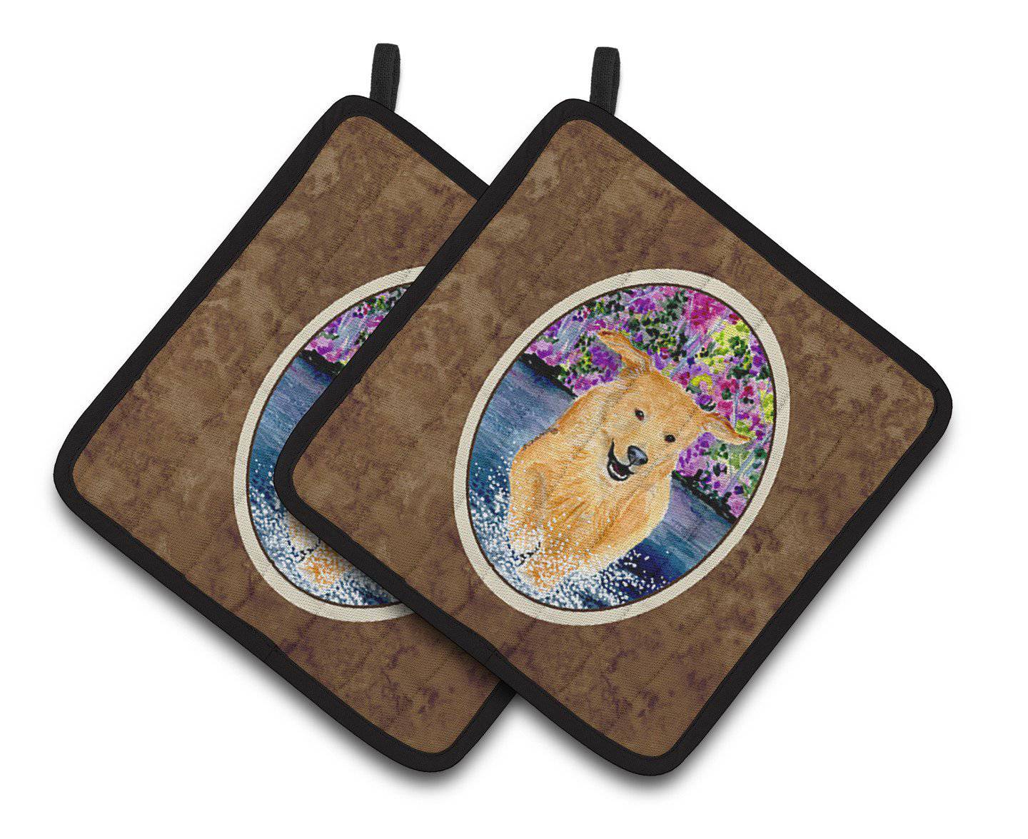 Golden Retriever Pair of Pot Holders SS8627PTHD - the-store.com