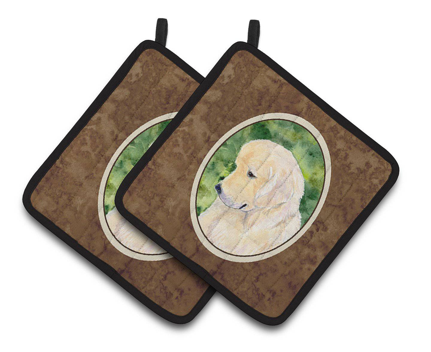 Golden Retriever Pair of Pot Holders SS8757PTHD - the-store.com