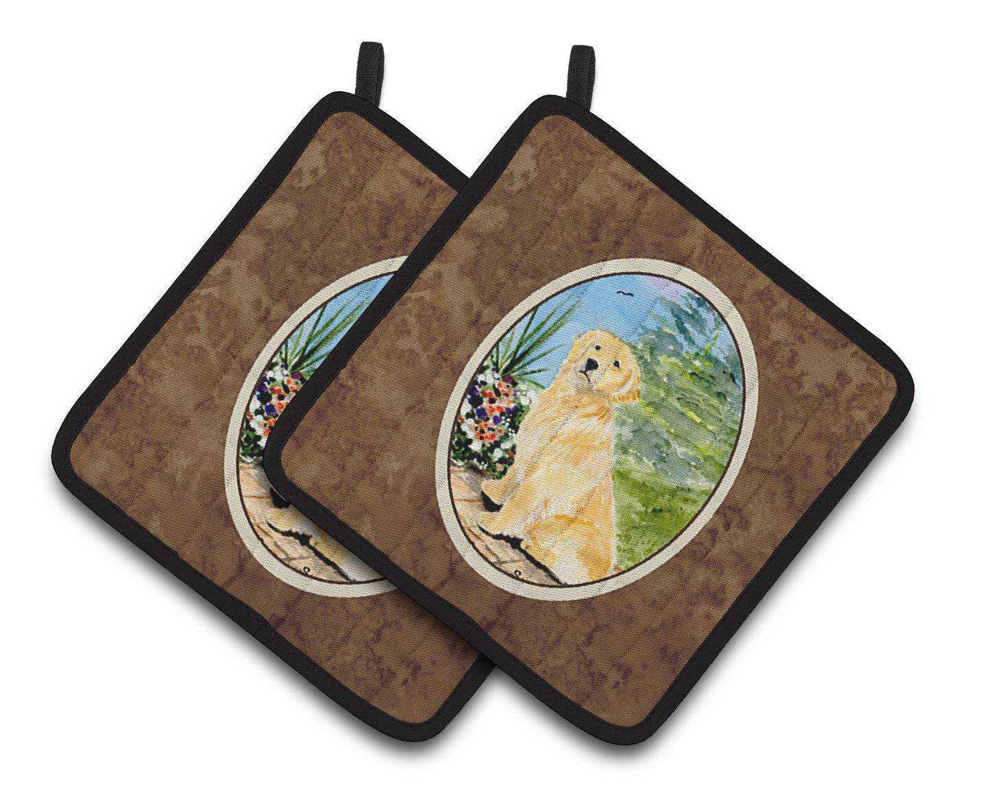 Golden Retriever Pair of Pot Holders SS8758PTHD - the-store.com