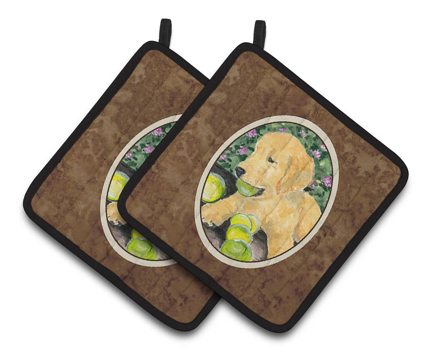 Golden Retriever Pair of Pot Holders SS8759PTHD - the-store.com