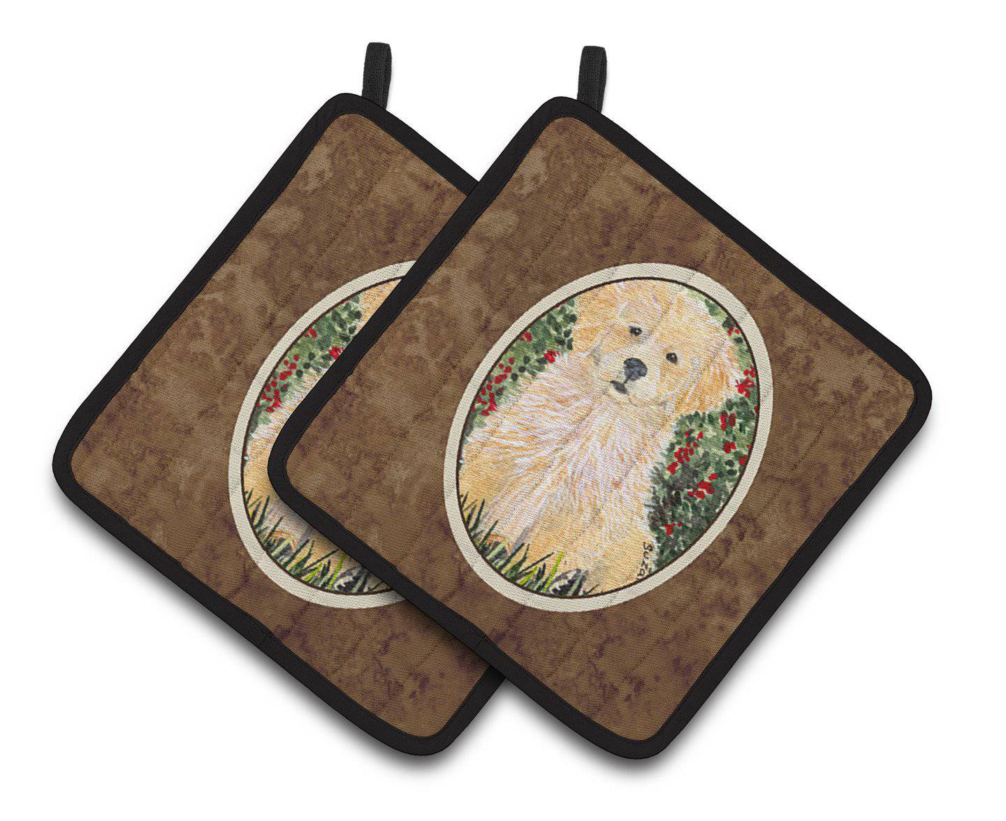 Golden Retriever Pair of Pot Holders SS8857PTHD - the-store.com