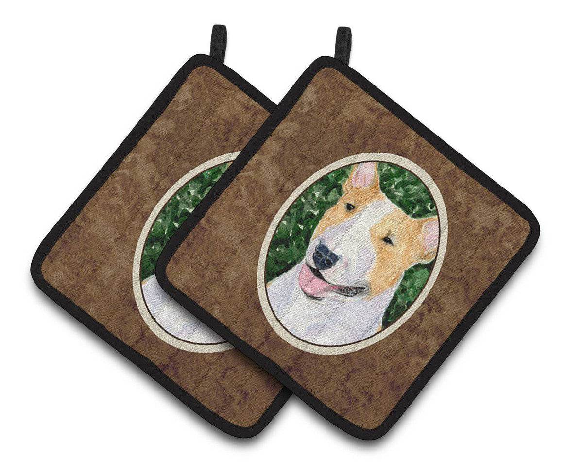 Bull Terrier Pair of Pot Holders SS8873PTHD - the-store.com