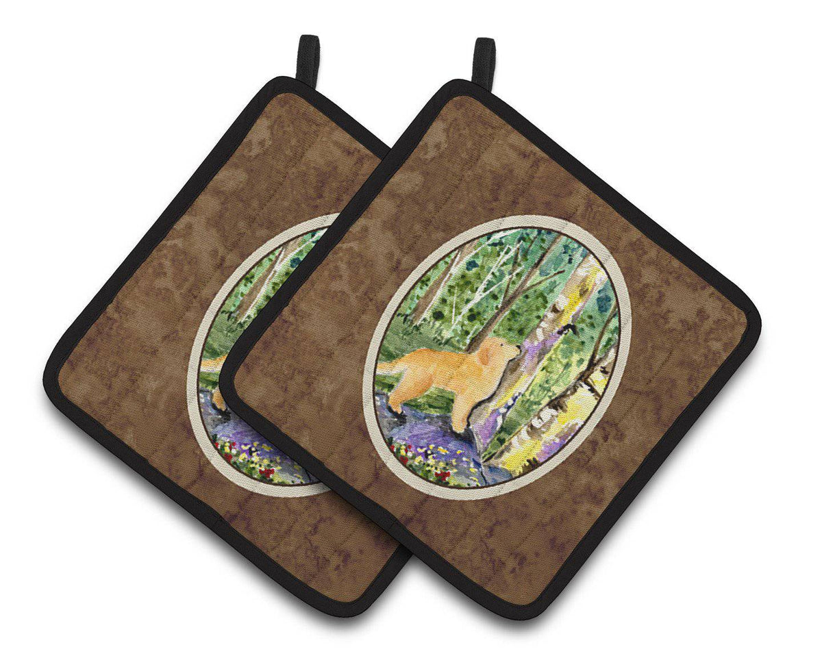 Golden Retriever Pair of Pot Holders SS8887PTHD - the-store.com