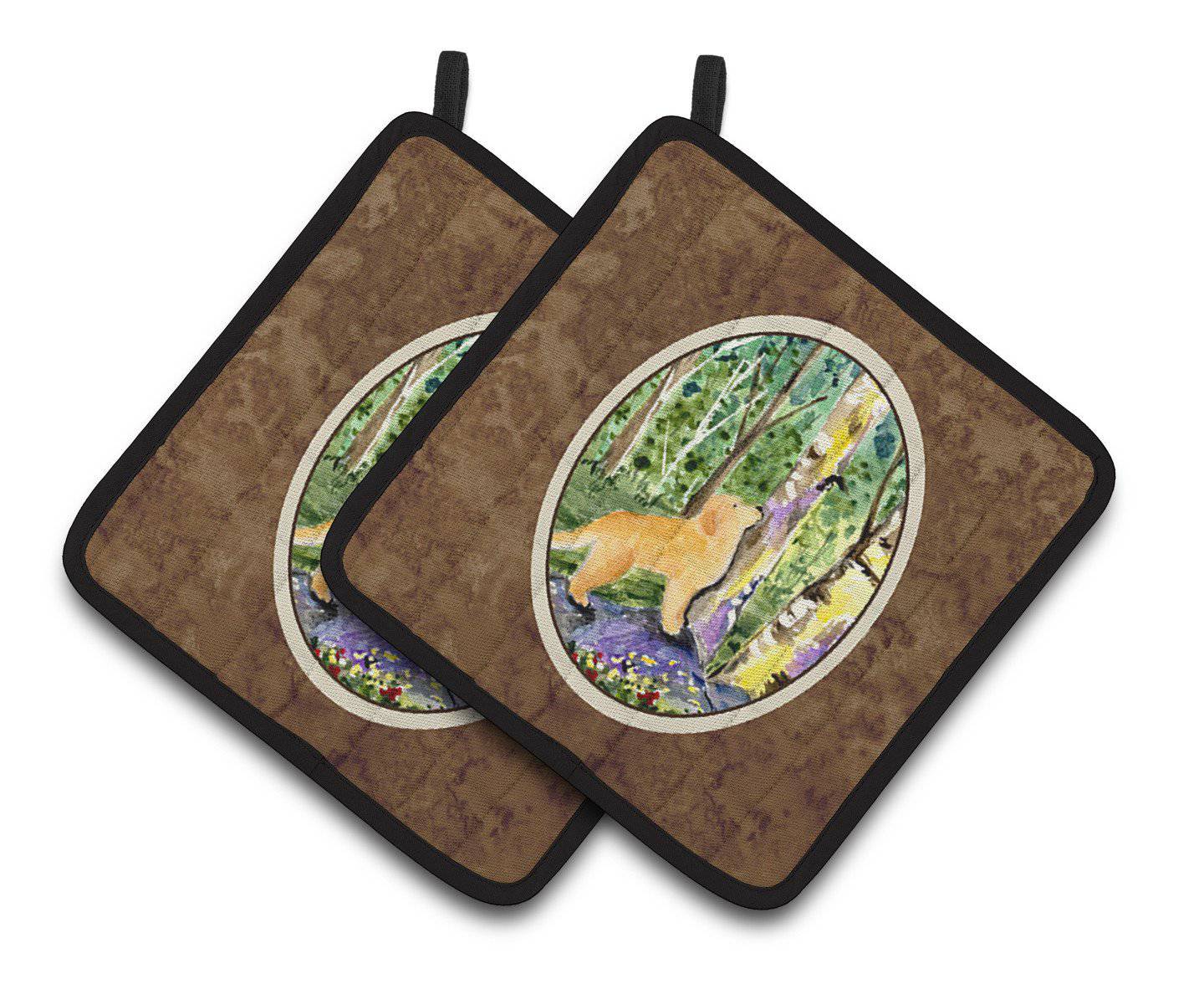 Golden Retriever Pair of Pot Holders SS8887PTHD - the-store.com