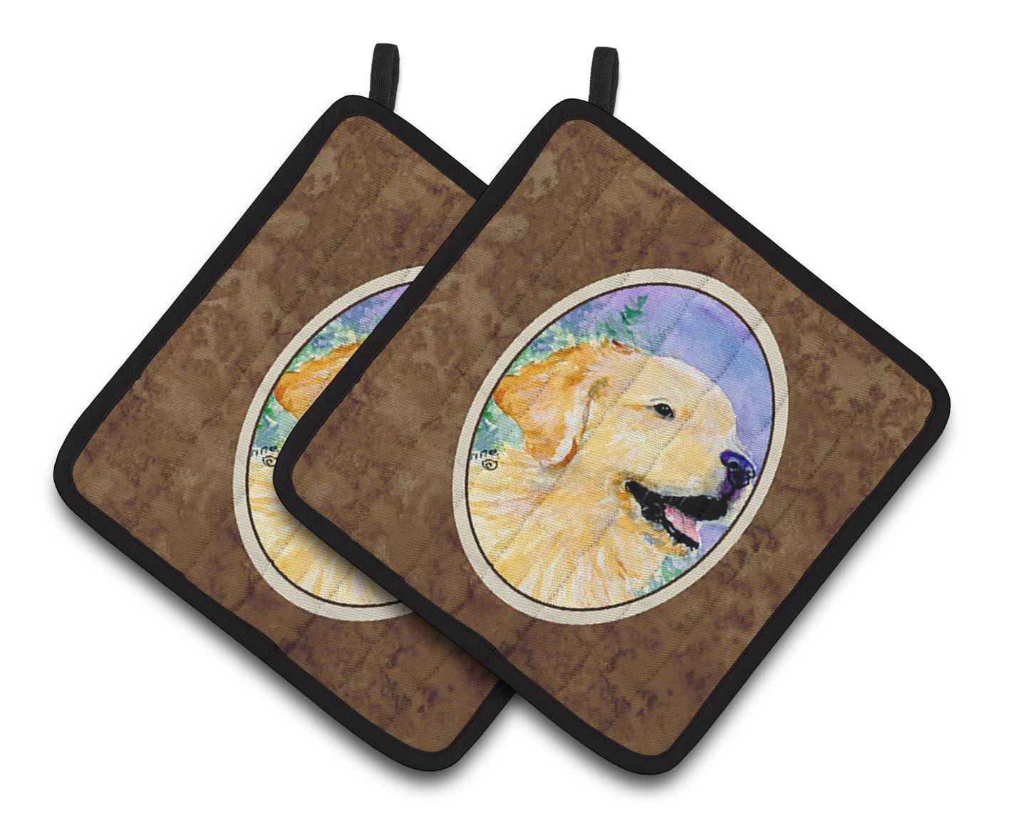 Golden Retriever Pair of Pot Holders SS8904PTHD - the-store.com