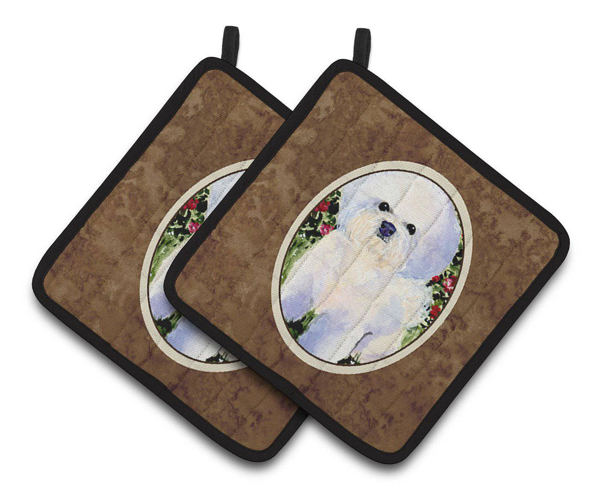 Bichon Frise Pair of Pot Holders SS8914PTHD - the-store.com