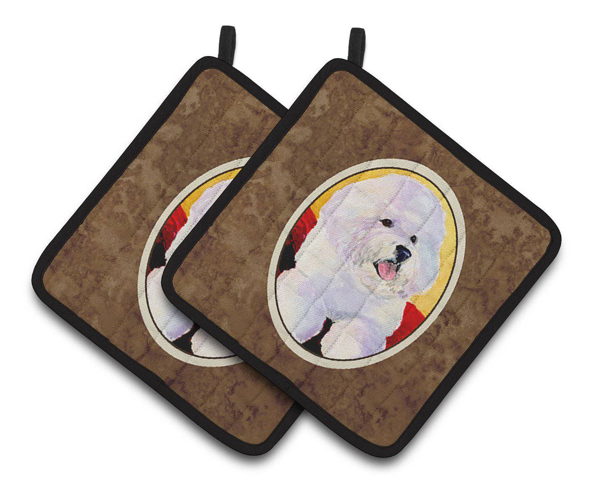 Bichon Frise Pair of Pot Holders SS8921PTHD - the-store.com