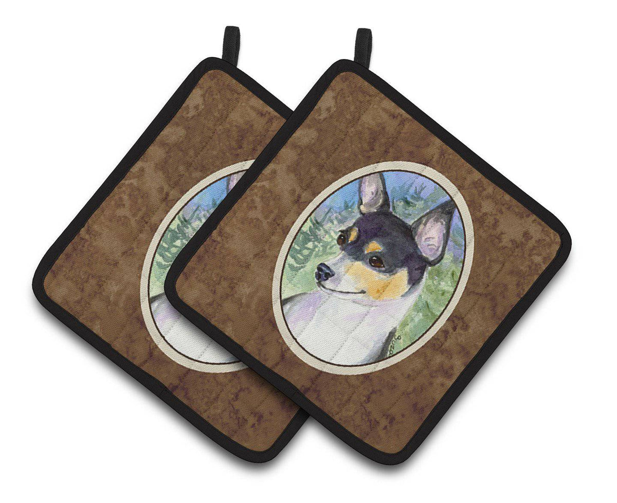 Rat Terrier Pair of Pot Holders SS8927PTHD - the-store.com