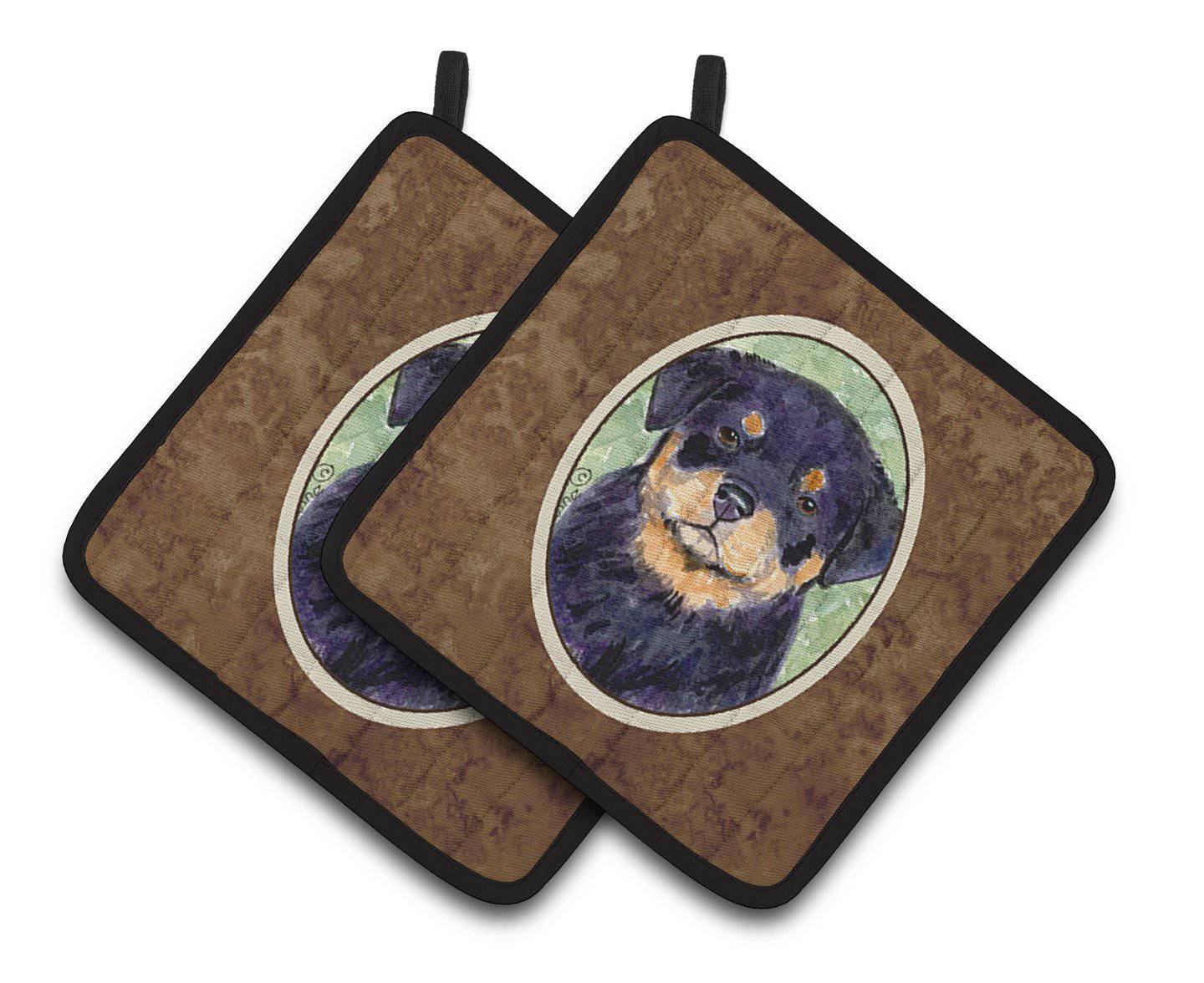 Rottweiler Pair of Pot Holders SS8929PTHD - the-store.com