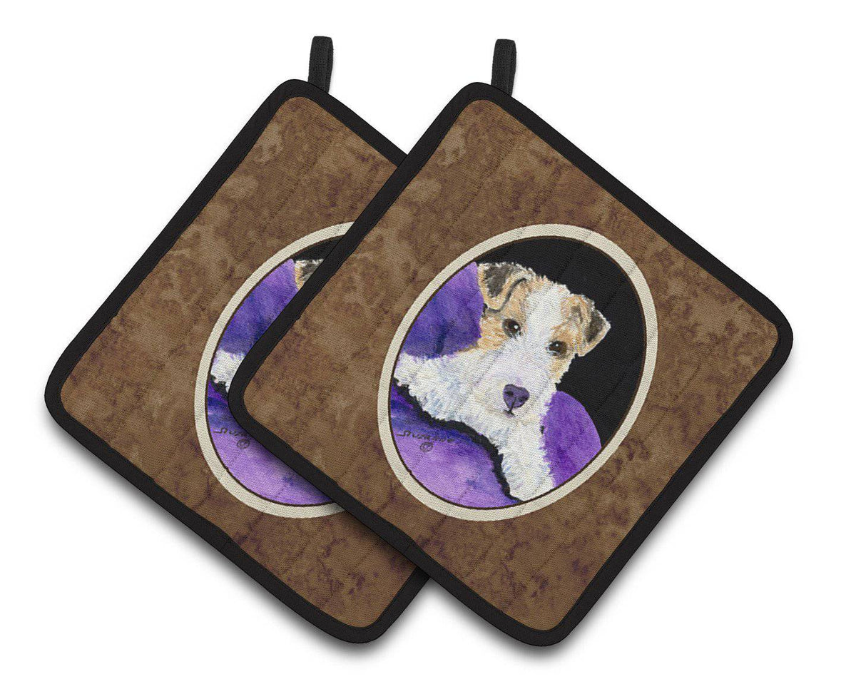 Fox Terrier Pair of Pot Holders SS8971PTHD - the-store.com