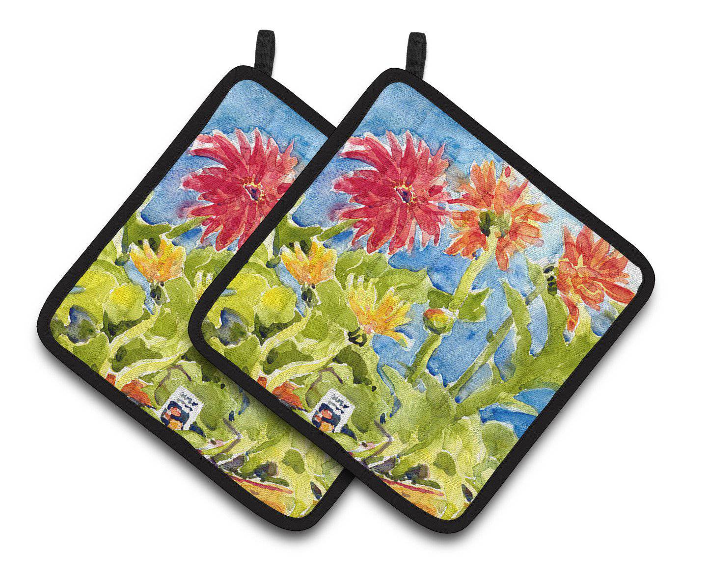 Flower - Gerber Daisies Pair of Pot Holders 6038PTHD - the-store.com