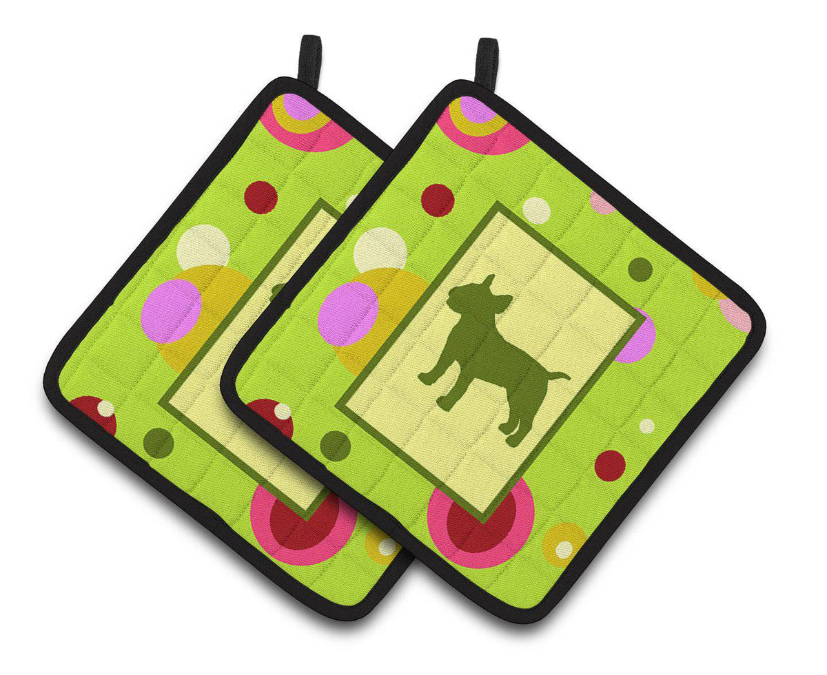 Bull Terrier Pair of Pot Holders CK1018PTHD - the-store.com