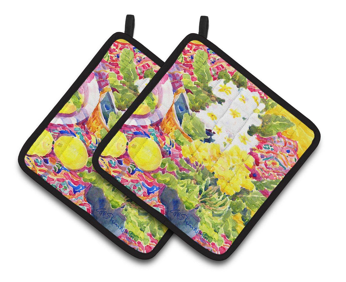 Flower - Primroses Pair of Pot Holders 6062PTHD - the-store.com