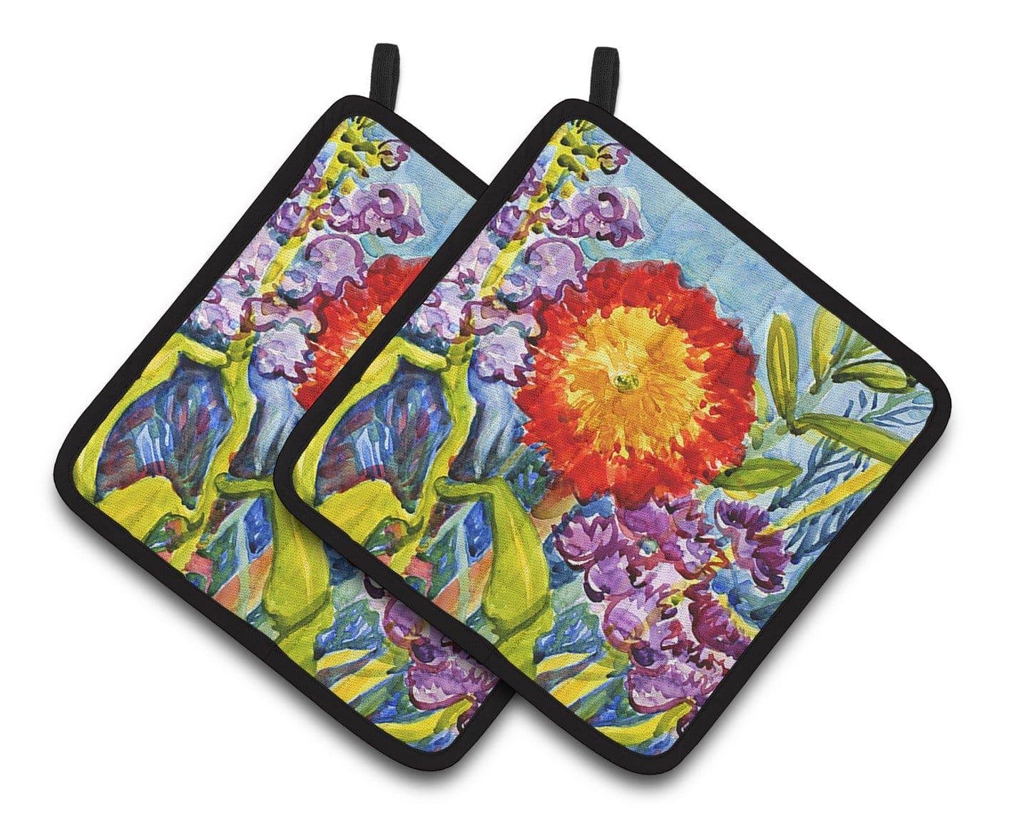 Flower - Sunflower Pair of Pot Holders 6075PTHD - the-store.com