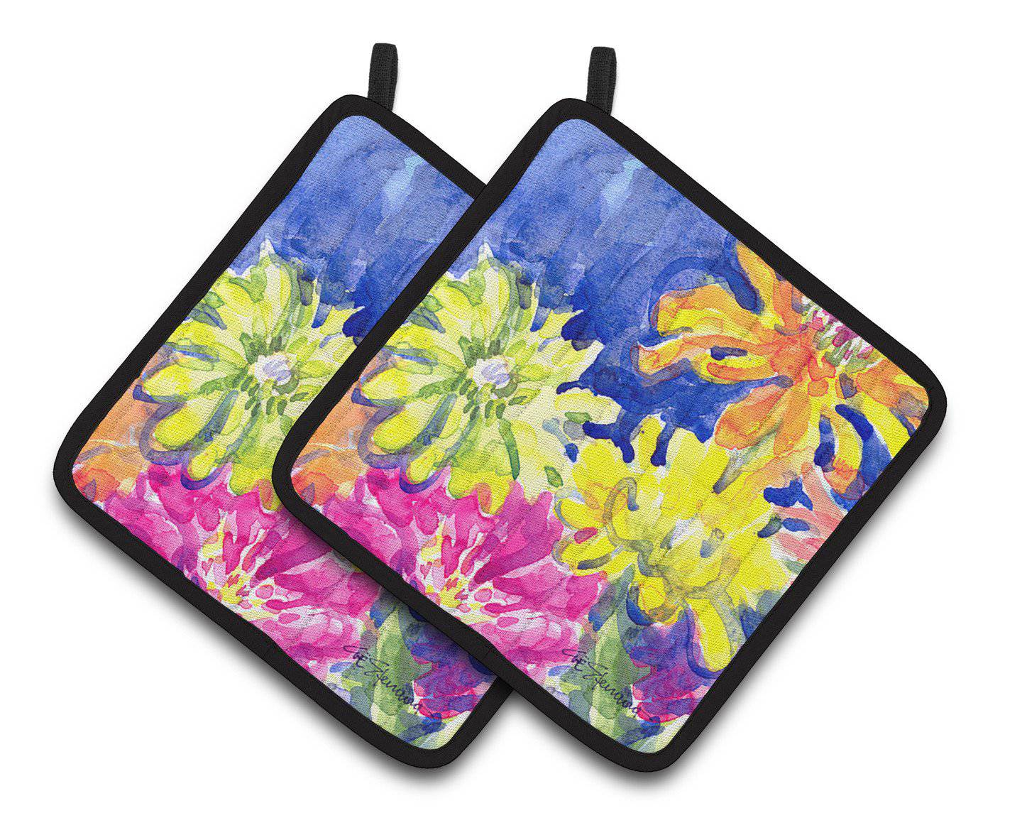 Flower Pair of Pot Holders 6122PTHD - the-store.com