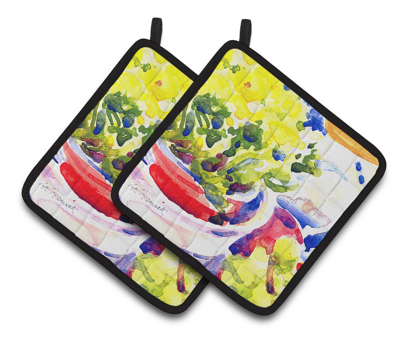 Flower Pair of Pot Holders 6123PTHD - the-store.com