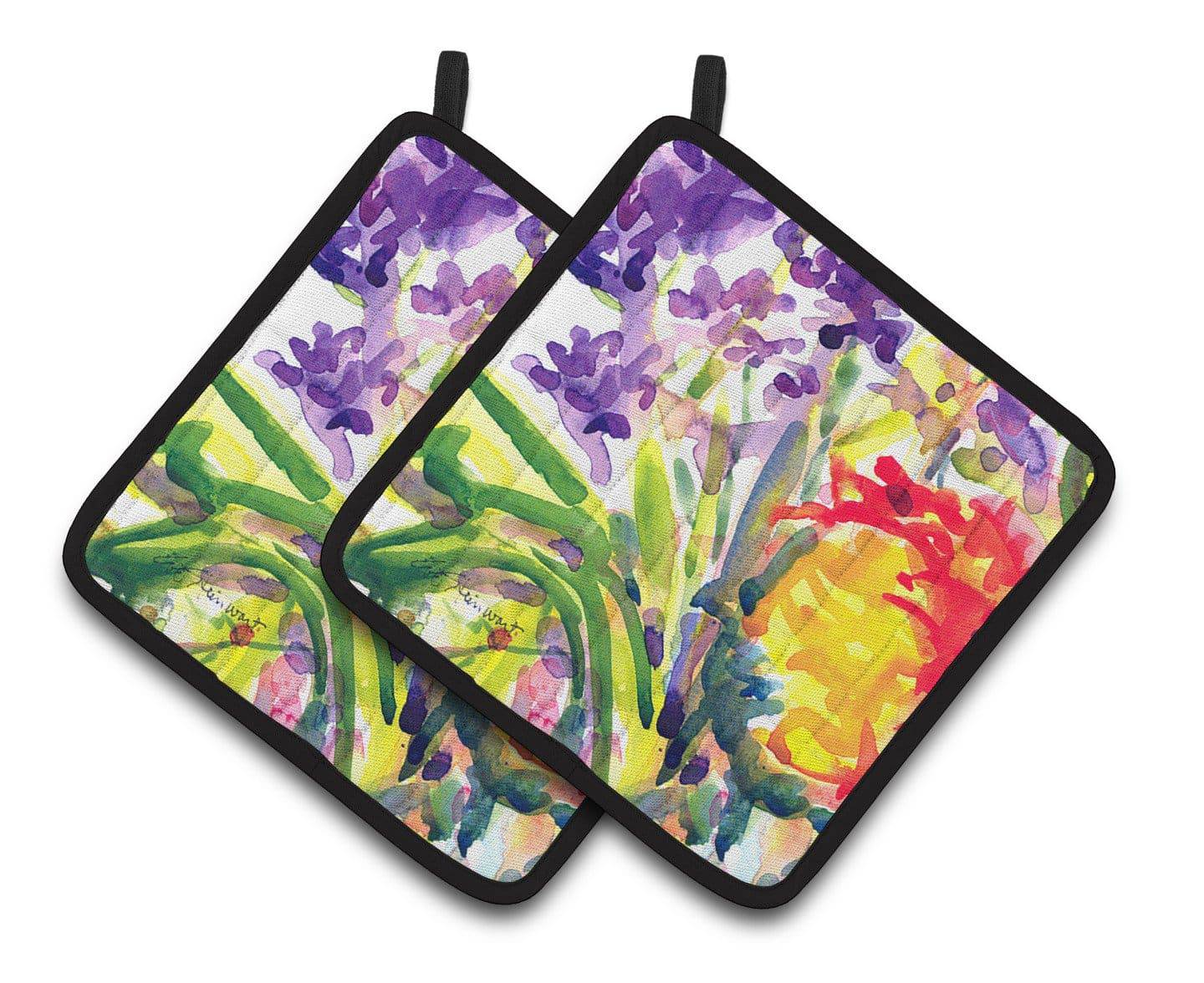 Flower Pair of Pot Holders 6127PTHD - the-store.com