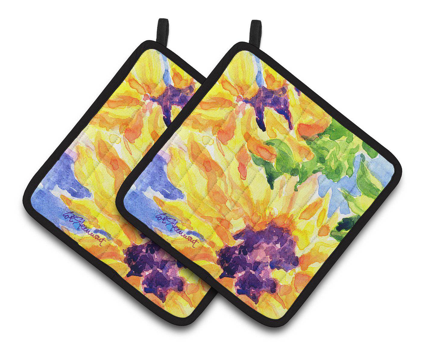 Flower - Sunflower Pair of Pot Holders 6132PTHD - the-store.com