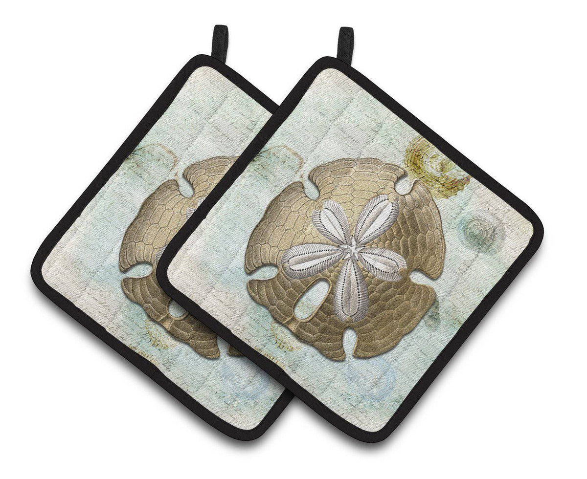 Sand Dollar   Pair of Pot Holders SB3025PTHD - the-store.com