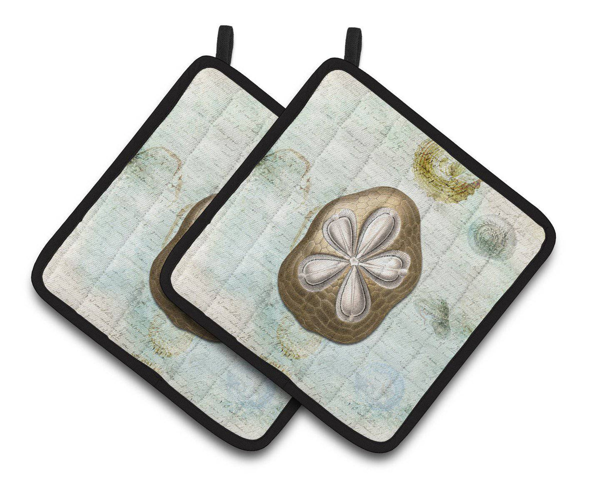 Sand Dollar   Pair of Pot Holders SB3027PTHD - the-store.com