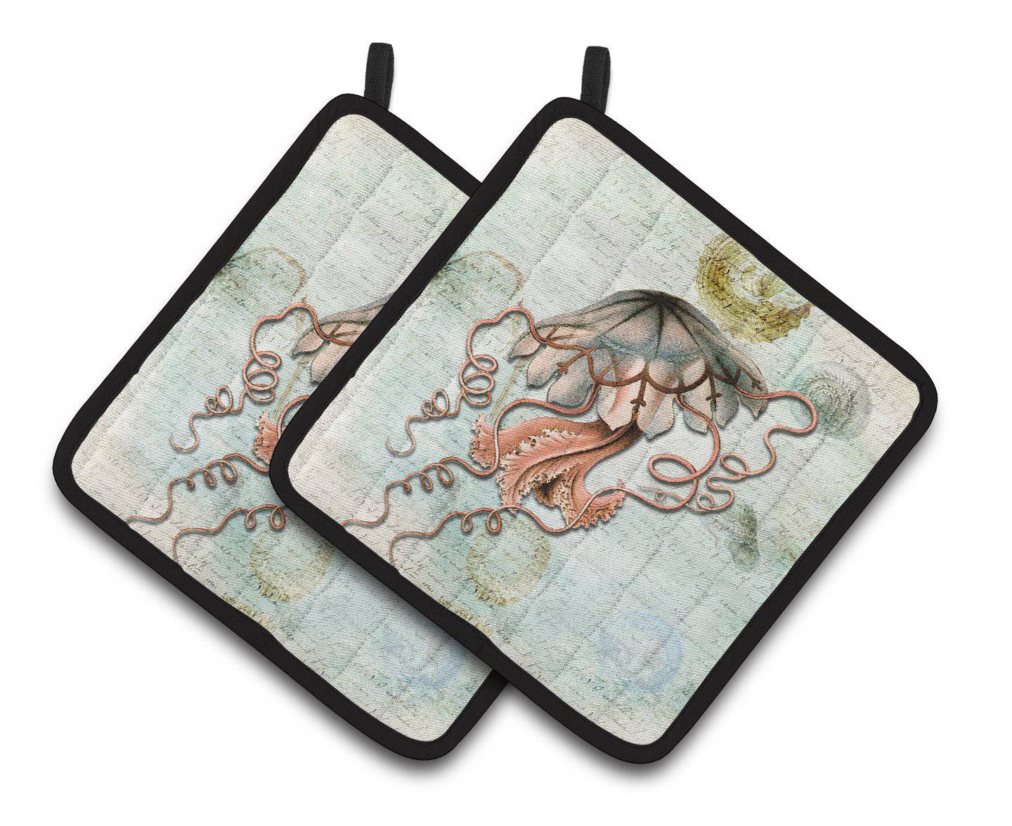 Jellyfish   Pair of Pot Holders SB3044PTHD - the-store.com