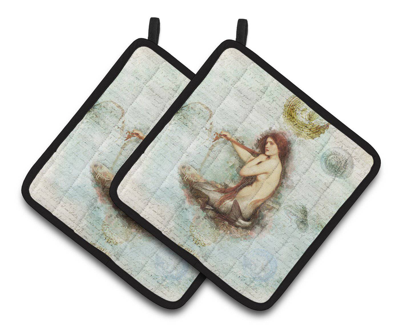 Mermaids and Mermen   Pair of Pot Holders SB3047PTHD - the-store.com