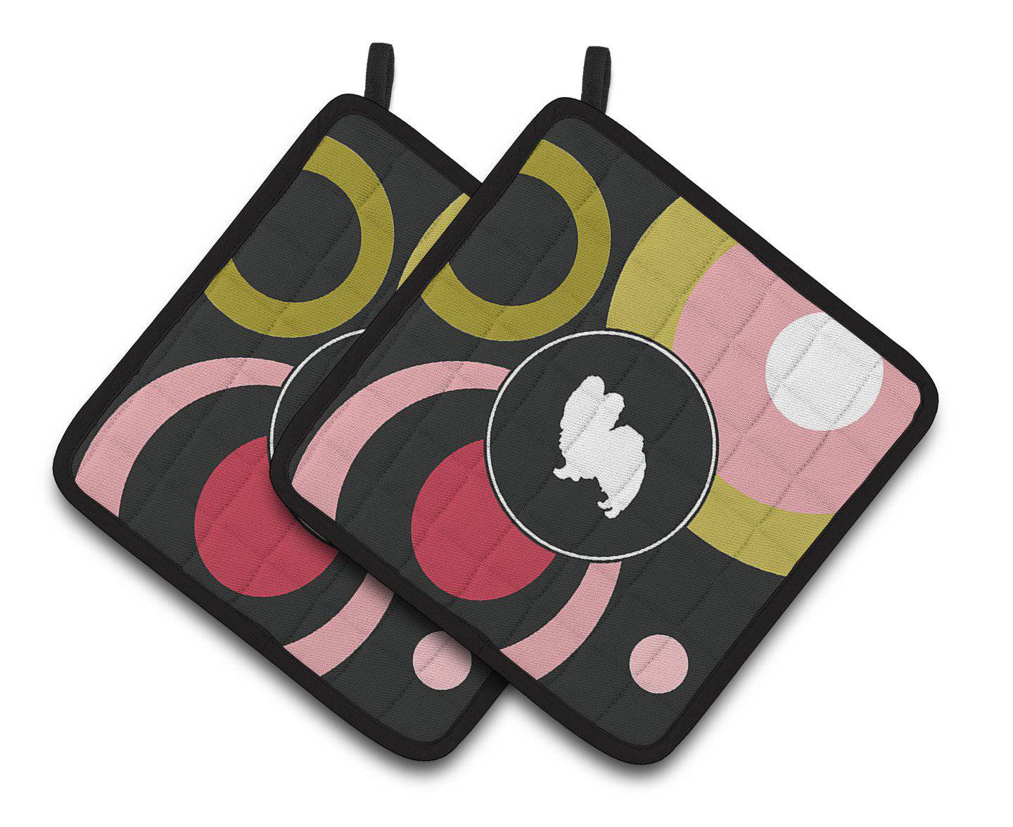 Papillon Pair of Pot Holders KJ1105PTHD - the-store.com