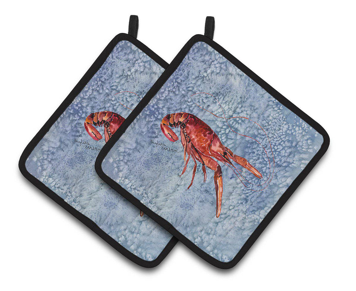 Crawfish Pair of Pot Holders 8231PTHD - the-store.com