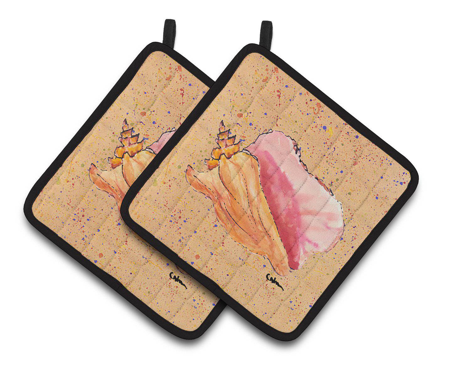 Shells Pair of Pot Holders 8522PTHD - the-store.com