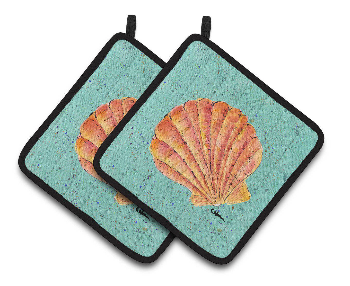 Shells Pair of Pot Holders 8523PTHD - the-store.com