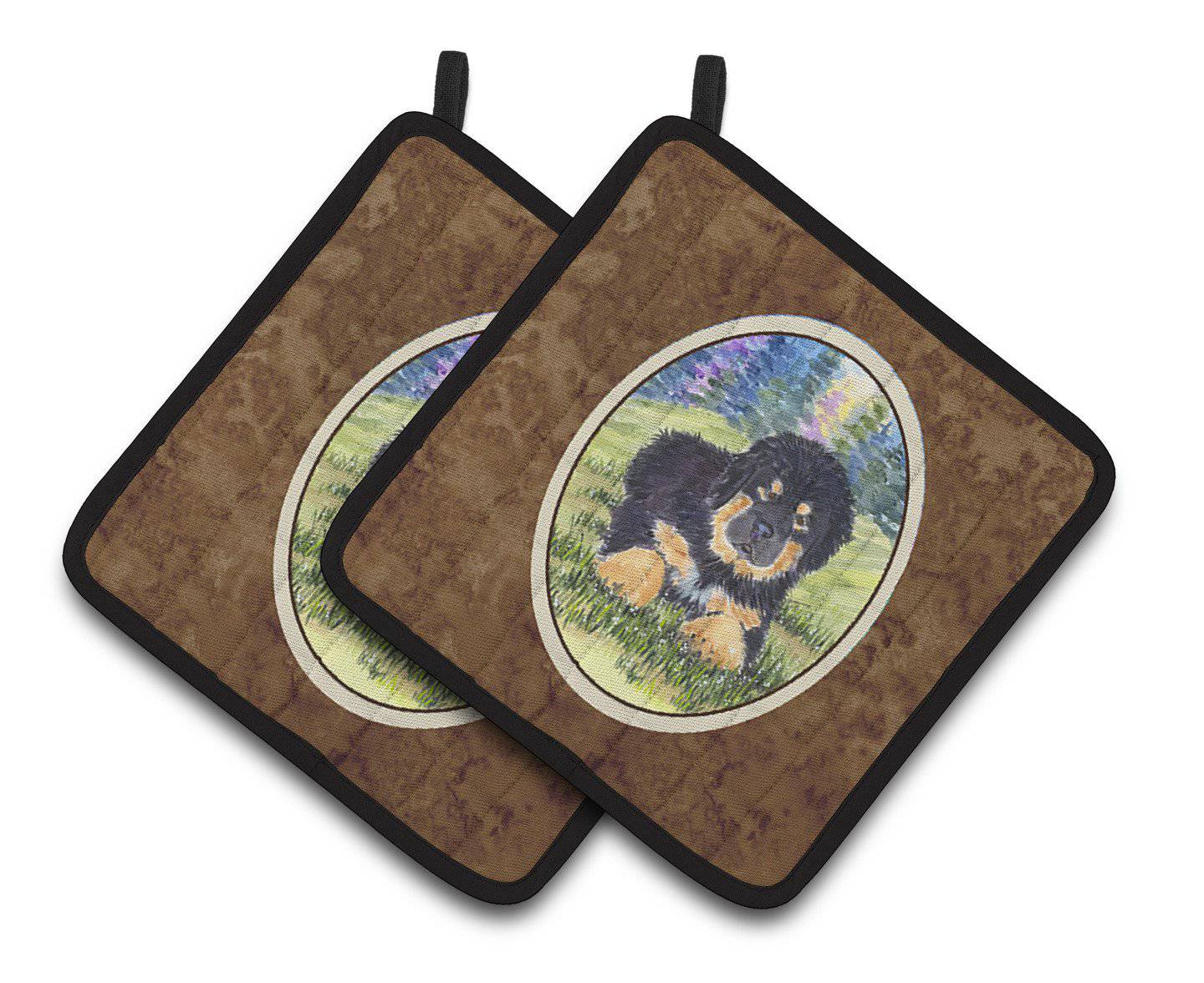 Tibetan Mastiff Pair of Pot Holders SS1037PTHD - the-store.com