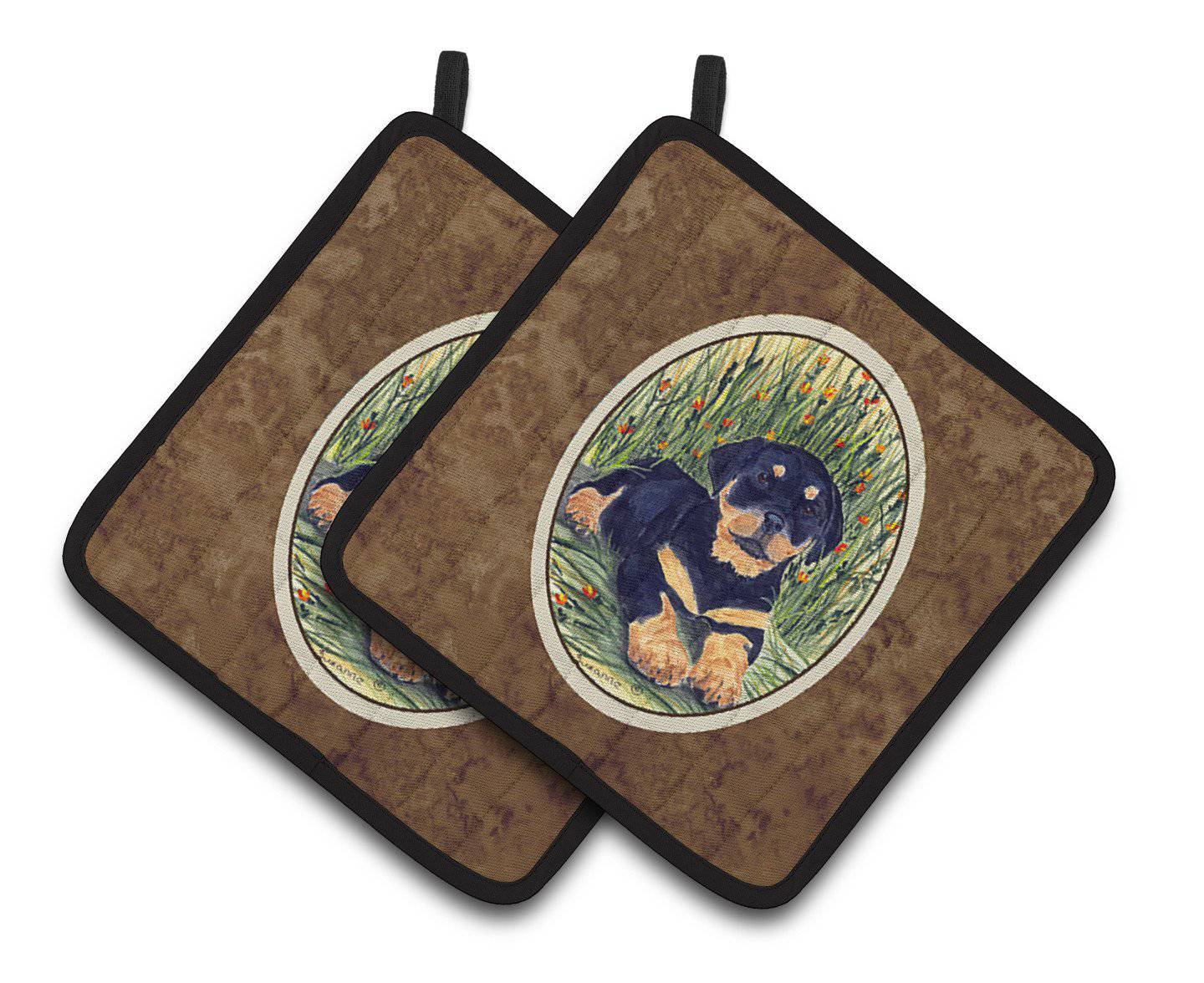 Rottweiler Pair of Pot Holders SS8107PTHD - the-store.com