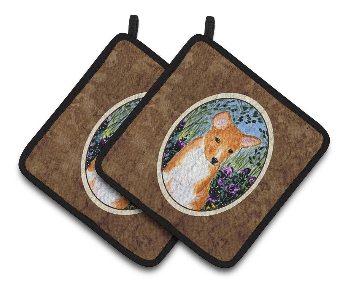 Basenji Pair of Pot Holders SS8108PTHD - the-store.com