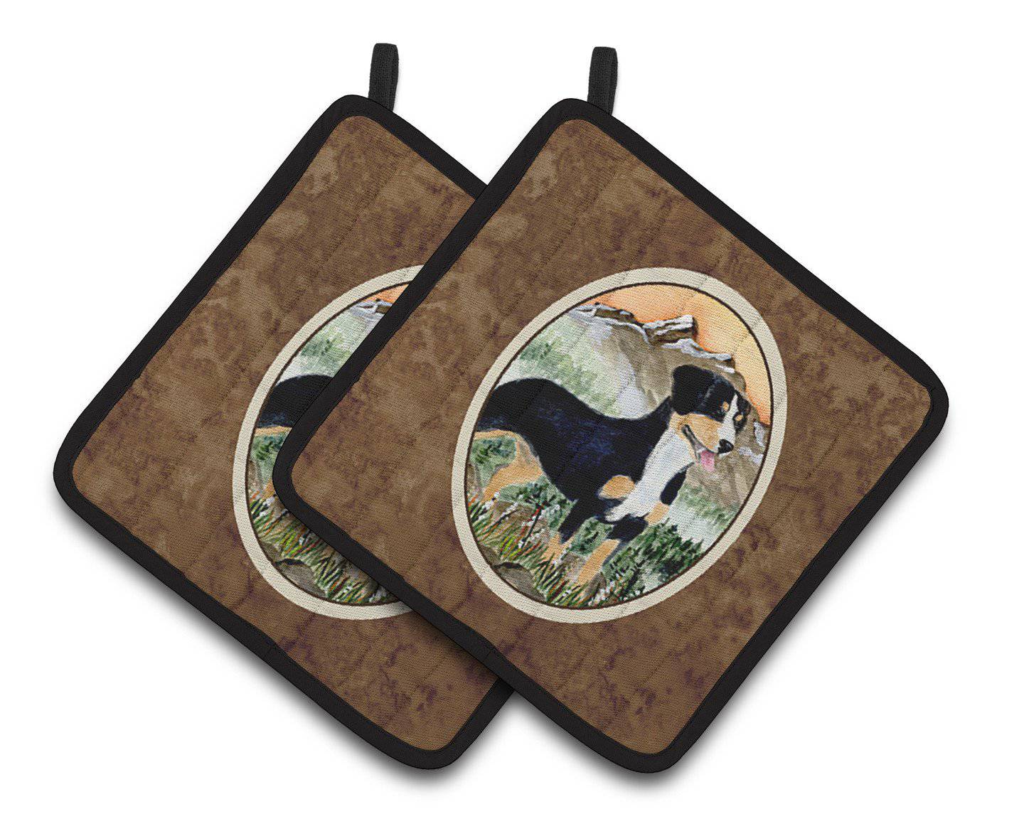 Entlebucher Mountain Dog Pair of Pot Holders SS8119PTHD - the-store.com