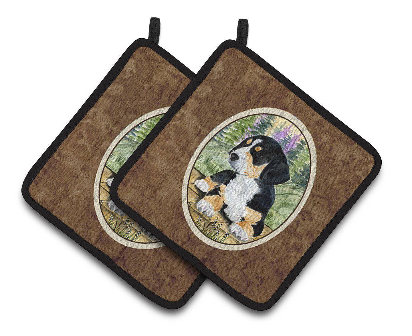 Entlebucher Mountain Dog Pair of Pot Holders SS8132PTHD - the-store.com